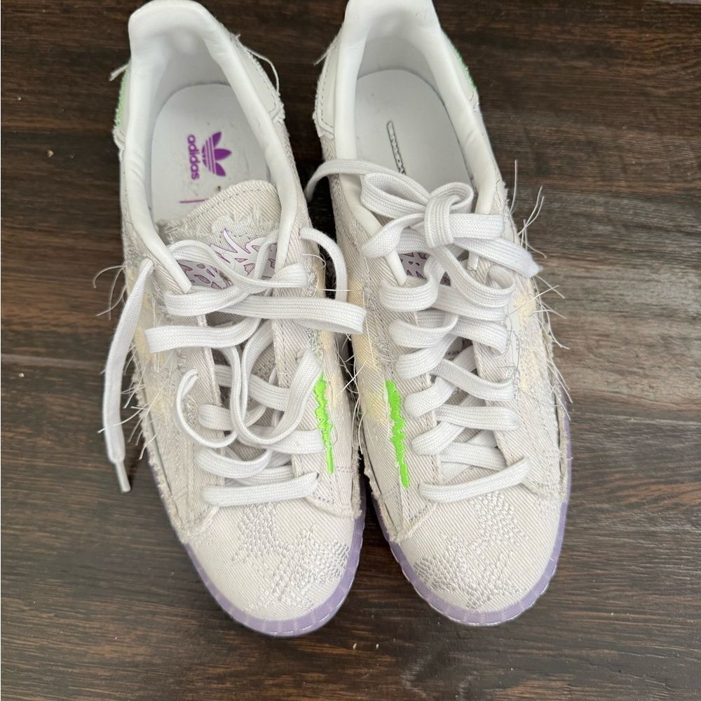 Youth of Paris x adidas Campus 80s "Crystal White" sz 7 NWOT
